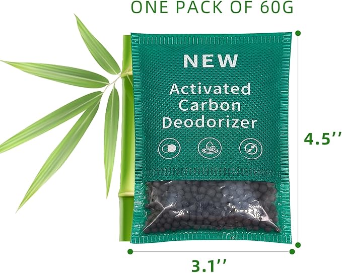 6 Pack New Type Activated Charcoal Odor Absorber, Refrigerator Deodorizer - Image 2