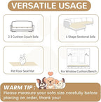 OTOB Dog Couch Covers for 3 Cushion Washable Non Slip Plush Pet Friendly Bed - Image 6
