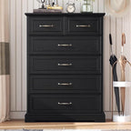 6 Drawer Dresser for Bedroom, Rustic Farmhouse Dresser - Image 3