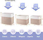OIAHOMY Storage baskets for Shelf, Toy Storage Basket, Collapsible Storage Bins - Image 2