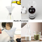 RHBLME 20 PCS Plastic Funnels Set, 4.7 Inch Wide Mouth Clear Plastic Funnels - Image 7