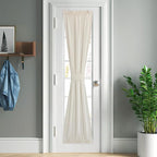NICETOWN Door Window Curtains 80 inch Length, Farmhouse Linen Textured Front by NICETOWN