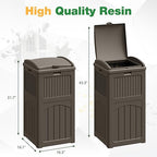Flamaker 30 Gallon Trash Can, Resin Outdoor Garbage Can - Image 5