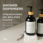 MaisoNovo Refillable Shampoo and Conditioner Bottles | 16.9 fl oz Set of 3 - Image 2