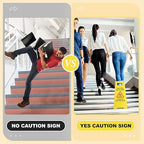 Macarrie 12 Pack Caution Wet Floor Sign Wet Floor Double Sided Cuidado Piso - Image 5