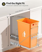 Pull Out Trash Can Under Cabinet，Heavy Duty Slide-Out Cabinet Kit, Adjustable - Image 2