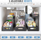 1 Pack 20.47IN Depth Under Sink Storage Organizer, Large 2-Tier Elegant Mesh - Image 5