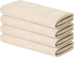 Artoid Mode 100% Cotton Beige Waffle Weave Kitchen Dish Cloths, 13x28 Inch by ArtoidMode