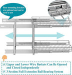 OCG 2 Tier Pull Out Cabinet Organizer, Pull Out Drawers - Image 4