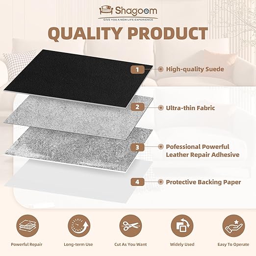 Suede Repair Patch, 17X79 Inch Fabric Large Repair Tape, Self-Adhesive Patches - Image 7