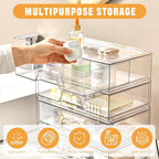 3 Pack Stackable Makeup Organizer, 12.1''L Acrylic Bathroom Organizer and - Image 4