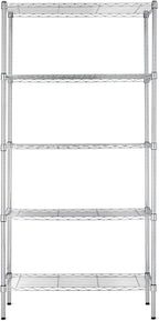 Amazon Basics 5-Shelf Adjustable Heavy Duty Steel Wire Rack Storage Shelving - Image 6