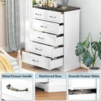 6 Drawer Dresser for Bedroom, Rustic Farmhouse Dresser - Image 6