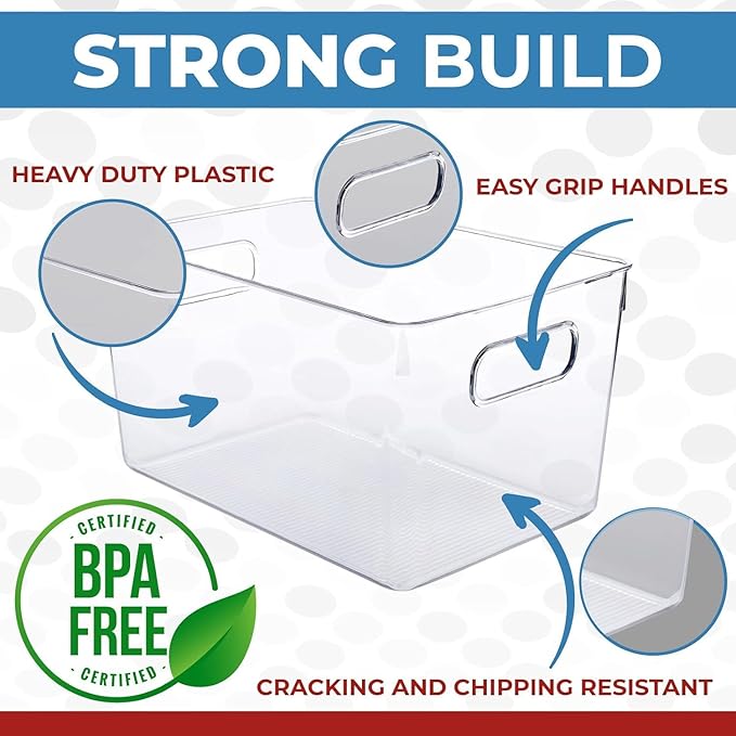 Clear Plastic Storage Bins - Image 2