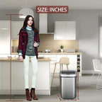 HCB Trash Can Automatic Waste Bin Mute Metal Garbage Can - Image 6