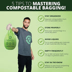 1.6 Gallon Compostable Trash Bags Handle, Heavy Duty Thick 0.6 Mil, 6.06 Liter - Image 7