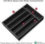Small Kitchen Utensil Organizer Wooden Cutlery Tray Narrow Wood Silverware - Image 5