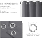 PONY DANCE Gray Black Out Curtains 72 inch Long - Image 4