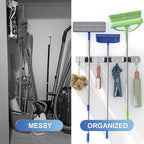 ZONGOOL Mop Broom Holder Wall Mount, Broom Organizer Mop and Broom Storage Tool - Image 4