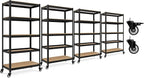HOMEDANT House 5-Tier Metal Rolling Cart Shelf Rack Casters Heavy Duty by TheBestOrganizingSolution