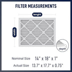 14x18x1 MERV 8 Air Filters 6-Pack – 13.7" x 17.7" x 0.75" – HVAC, AC & Furnace - Image 2