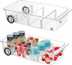 MineSign 2Pack Roll Out Fridge Caddy Bins Pull Out Drawer - Image 2