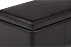 SIMPLIHOME Avalon 48 inch Wide Contemporary Rectangle Storage Ottoman Bench in - Image 7