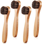 4 Pcs Horsehair Shine Shoes Brush Kit Polish Dauber Applicators Cleaning by ZJoey