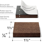 24 Heavy-Duty Felt Furniture Pads 1.5” 1/4” Thick X-Protector! Square Felt Pads - Image 3