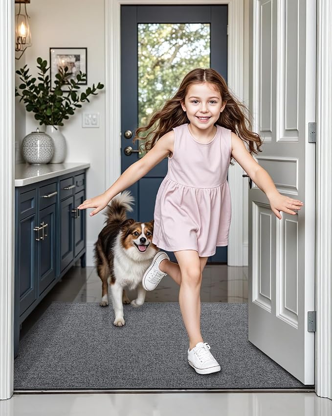 LUMI Indoor Door Mat 32"x48", Ultra Thin Low Profile Non-Slip Doormat - Image 5