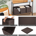StorageWorks Brown Storage Cubes, 11 Inch Cube Storage Bins - Image 5