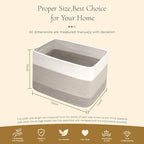 Hopegiver Woven Storage Baskets 15x11x10 Inch, 1 Pack Collapsible Cube Storage - Image 8