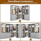 Corner Closet System with 6 Drawers, Closet Organizer System with 14 Shelves & - Image 5
