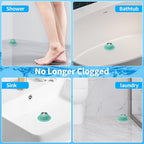 Shower Drain Hair Catcher, Bathtub Drain Cover Foldable Silicone Shower & Tub - Image 2