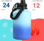 DRINCO Stainless Steel Water Bottle Spout Lid Vacuum Insulated Double Wall - Image 4