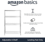 Amazon Basics 4-Shelf Adjustable Heavy Duty Steel Wire Rack Storage Shelving - Image 2