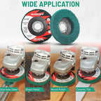 10Pcs 180 Grit Scour Flap Disc 4 1/2 Inch Angle Grinder Attachment Coarse - Image 3