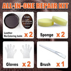 Dark Brown Leather Repair Kit, Dark Brown Leather Recoloring Balm, Leather Dye - Image 2