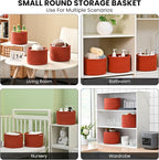 Small Storage Baskets for Organizing, Organizer Bins for Shelves, Small Woven - Image 5