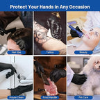 JMU Black Nitrile Gloves Small Case of 1200, 3.5Mil Nitrile Exam Gloves - Image 7