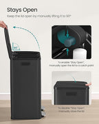 SONGMICS Trash Can, 2 x 8 Gallon Dual-Compartment Garbage Can - Image 5