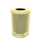 COATEDOUTDOORFURNITURE RFT-P-TXTSAND Heavy Duty Round Trash Receptacle by CoatedOutdoorFurniture