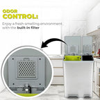 Simpli-Magic 60 Liter / 16 Gallon Rectangular Hands-Free Dual Compartment - Image 6
