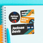 Personalized Name Tag Stickers for Kids | Car Waterproof Labels for School by Cryptonite
