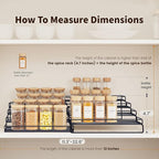 Spice Rack Organizer for Cabinet, 4 Tier Seasoning Organizer, Expandable Shelf - Image 2