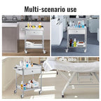 VEVOR Medical Cart, 2-Layer Stainless Steel Cart 220 lbs Weight Capacity - Image 6