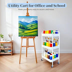 Metal 3 Tier Rolling Cart with Wheels - Image 4