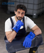 LANON PVC Coated Cold Proof Heavy Duty Gloves, Waterproof Warm Work Gloves - Image 7