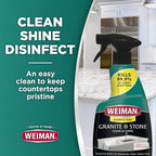 Weiman Disinfecting Granite Cleaner & Polish Value Pack - 24 oz Spray Bottle - Image 3