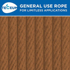 TECEUM Cotton Rope 3/16” – 100 FT – Strong All-Purpose Braided Rope – Natural - Image 9